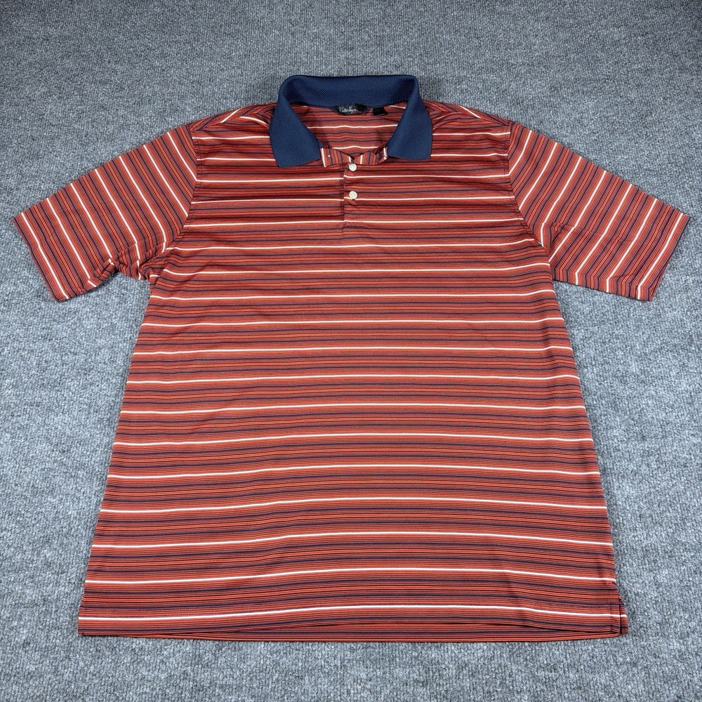 Walter Hagen‎ Men's Large Red White and Blue Golf Polo Shirt